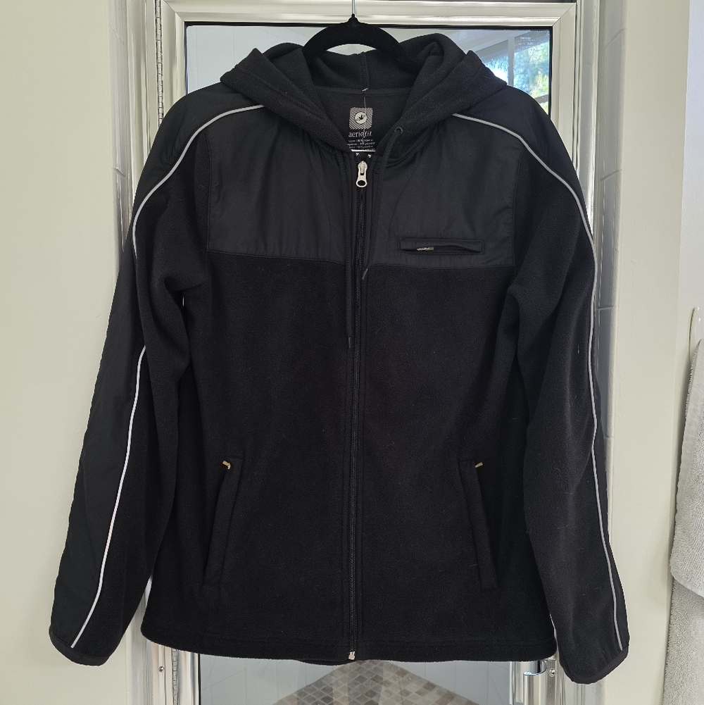 Aerie Fit Women's Fleece Black Athletic Jacket  ** Medium ** New w/ Tags!!!